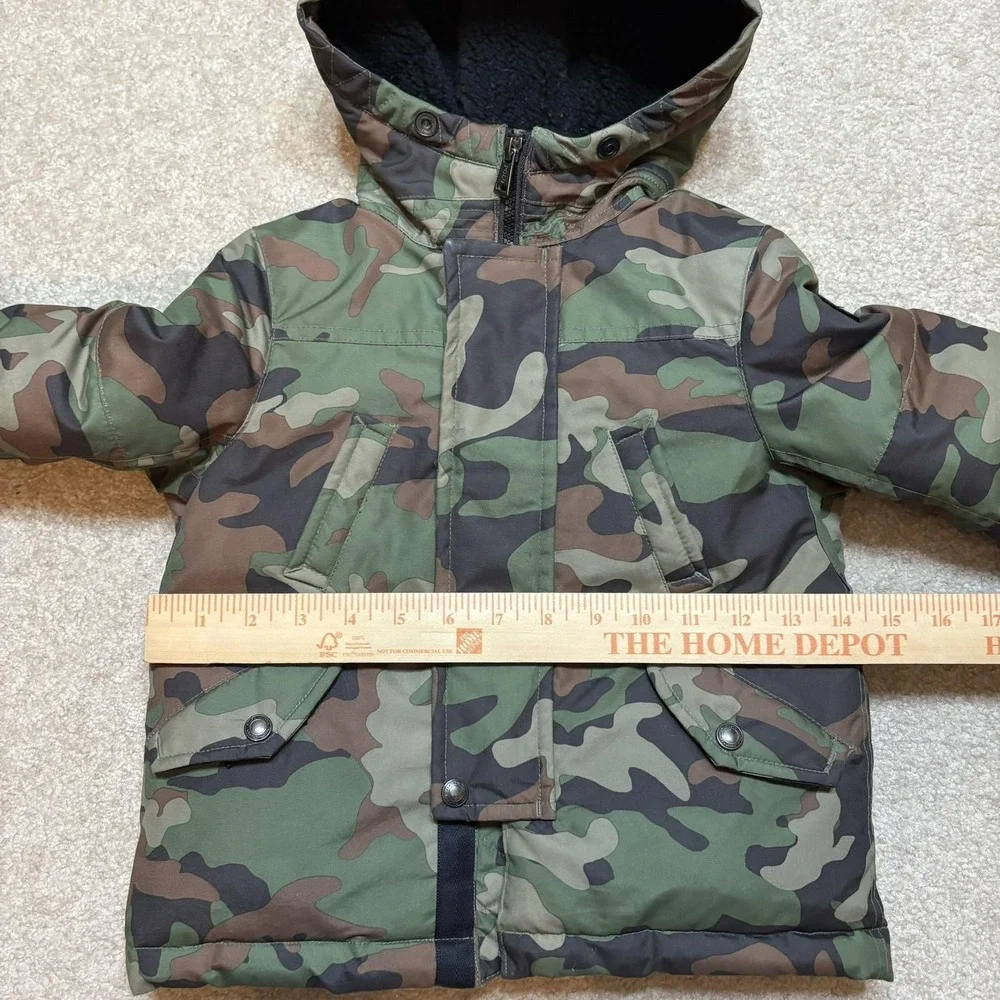 Polo Ralph Lauren Puffer Jacket Toddler‎ 2T Green Camo Hooded Coat Insulated